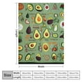 thumbnail image 4 of HENGT Avocado Blanket Flannel Throw Blanket Cartoon Fruits Cute for Daughter Son Child Teenager Snuggle Comfortable All Seasons Super Soft Bed Sofa Couch Foldable Unisex, 4 of 6