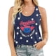 thumbnail image 1 of Camiseta Sin Mangas con la Bandera Estadounidense para Mujer, Camisetas Sin Mangas del 4 de Julio para Mujer, Camisetas Patrióticas con la Bandera de EE UU, Chaleco Azul 3 S, 1 of 5