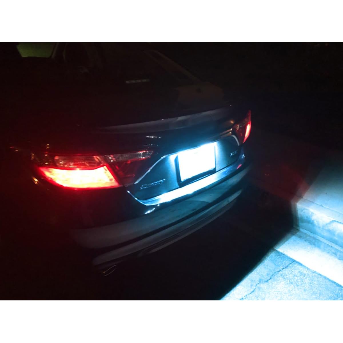 Ice Blue Full LED License Plate Light Kit For Toyota Camry Highlander Prius C Avalon Yaris, by 18-SMD Aqua LEDs & Can-Bus Error Free
