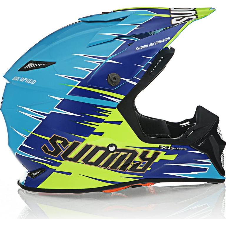Suomy Speed Warp MX Offroad Helmet Light Blue/Yellow SM