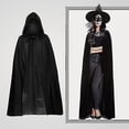 thumbnail image 3 of Capa con capucha de terciopelo Unisex Capa de Halloween Diablo Bruja Mago Halloween Navidad Cosplay, 3 of 3
