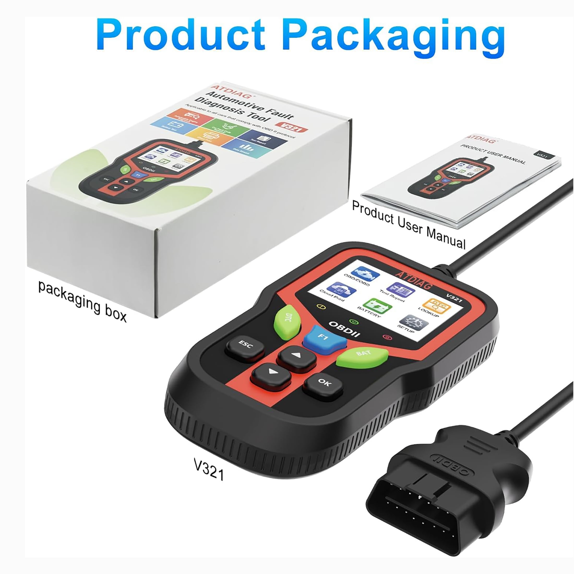 2026 Upgraded OBD2 Scanner Diagnostic Tool, Check Engine Lights and Clear Vehicle Trouble Codes with Professional Battery Start Test, Cloud Printing Enhanced Car Scanner for All Vehicles Since 1996