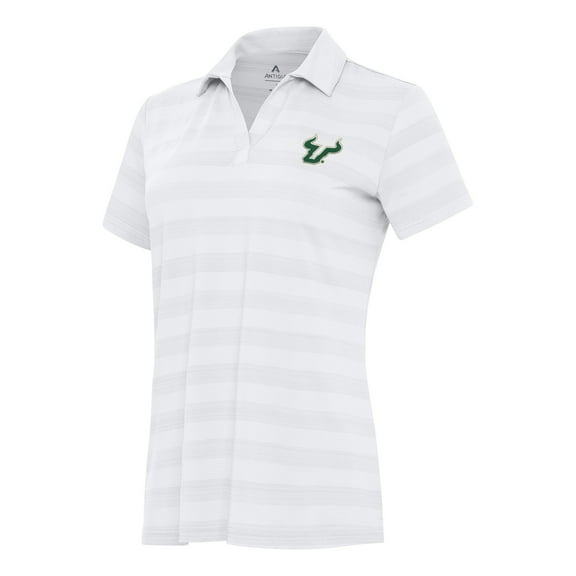 Women's Antigua White South Florida Bulls Tunnel Polo