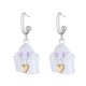thumbnail image 1 of Love Heart Lacquered Earrings Imitation Pearl Temperament Necklace Ladies Geometric Villain Ghost Earrings Party Jewelry, 1 of 4