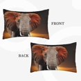 thumbnail image 2 of Sikiie Elephant Sunset in Kenya Print Plush Pillow Cover, Wrinkle-proof and Stain-resistant Pillow Protector without Pillow Core, Home Decoration-16"x24", 2 of 6