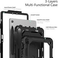 thumbnail image 3 of Samsung Galaxy Tab S10 FE/S9 FE 5G/Tab S9 protective case, 360 ° rotating bracket (black), 3 of 9