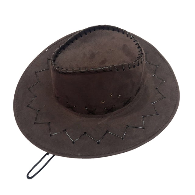 Jumpingount Sombrero de vaquero de vaquera Unisex para niños, niños y niñas, disfraces de fiesta de fantasía del salvaje oeste, sombreros de sol Sombreros Café Jumpingount PS2515-06
