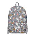 thumbnail image 3 of Bulldog Dog and Flower Florals Backpack for School,Cute School Bag,Schoolbag with Adjustable Shoulder Straps & Padded Back,15.7"x11.8"x5.5", 3 of 5