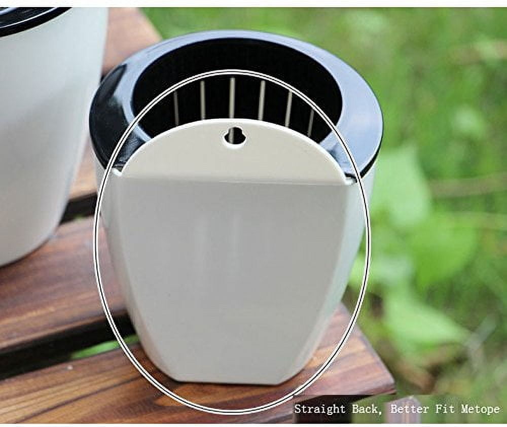 Sungmor Self Watering Wall Planter - Modern White & 3PC Pack & Large Size - Indoor Outdoor Vertical Flower Pot - Wall Mounted Window Hanging Pot - Water Storage Space Design Container