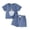Light Blue, variant on Baby Boy Girl First Birthday Outfit 1 Cake Short Sleeve T-Shirt Top+ Solid Shorts Set One Year Old Clothes(Light Blue, 12-18M)