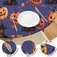 thumbnail image 4 of Magical Pumpkin Castle Halloween Pattern Round Fitted Tablecloth with Elastic Edge,Dining Table Cover Waterproof,Outdoor Round Tablecloth for Camping,Dining,Indoor and Outdoor, 4 of 7