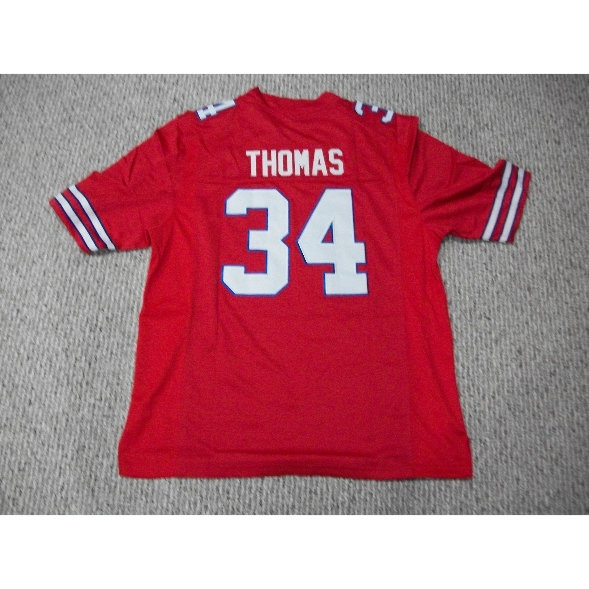 Jerseyrama Thurman Thomas Jersey #34 Buffalo Unsigned Custom Stitched Red Football New No Brands/Logos Sizes S-3xl, Size: 2XL