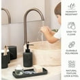 thumbnail image 6 of Black Stone Bathroom Accessories Set 6 Pieces - Toothbrush Holder Lotion Dispenser Qtip Container Vanity Tray Tumbler - Countertop Organizer for Bathrooms - Elegant and Functional Decor Set, 6 of 10