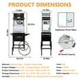 thumbnail image 2 of 2-in-1 Tabletop/Cart 20-Ounce Commercial Popcorn Machine - 1440W Nostalgia Popcorn Maker with Tempered Glass & Storage Cabinet, Movie Pop corn Machine for Parties, Events & Home Theater (Black), 2 of 7