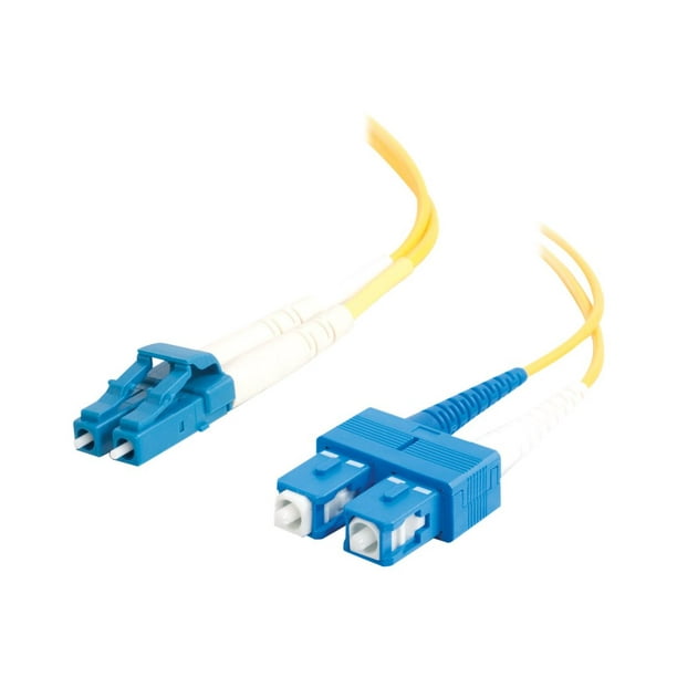 C2G 1m LC-SC 9/125 Duplex Single Mode OS2 (M) Câble Fibre Optique - Jaune - 3ft - Câble de Raccordement - LC Monomo à SC Monomode (M) - 1 M - Fibre Optique - Duplex - 9 / 125 micron - OS2 - Jaune