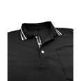 thumbnail image 3 of Homeyce Men's Long Sleeve Polo Shirts Button Collared Polo Shirts Business Casual Work Office Lightweight Polo Sweater Solid Color Long Sleeve Pullover Shirts,Black S, 3 of 3