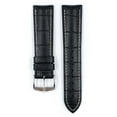 thumbnail image 2 of Hirsch George Embossed Leather Watch Strap - Black - L - 24mm - Silver Buckle, 2 of 3