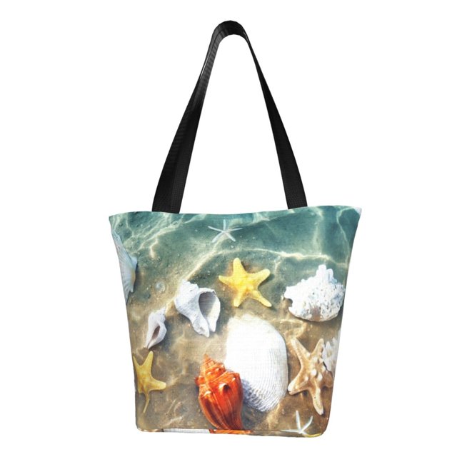 Disketp Seashell On The Beach Bolsa de Hombro Casual para Mujer, Bolso Cruzado para Compras, Viajes y Uso Diario