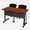 Cherry, variant on Regency Kobe 48x24" Flip-Top Nesting Table - Cherry/2 Knight Mesh Chairs