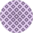 thumbnail image 1 of Ahgly Company Machine Washable Indoor Round Transitional Purple Flower Purple Area Rugs, 3' Round, 1 of 7