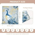 thumbnail image 5 of WOBOGO Watercolor Blue Peacock Dining Room Chair Covers 6 Pieces Super Fit Elastic Fiber Removable Washable Protective Cover, 5 of 6