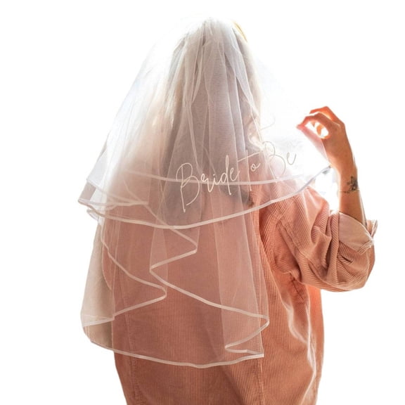 Elegant Tulle Bride To Be Veil With Adjustable Comb For Bridal Showers And Wedding Ceremonies