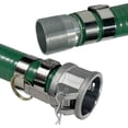 thumbnail image 3 of Gloxco 1-1/2" Green PVC Suction Hose Assembly, Female Camlock x Male NPT KC Nipple, 70 PSI, 10' Length, 3 of 7