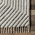 thumbnail image 6 of nuLOOM Sherrell Modern High/Low Tassel Area Rug, 7' 6" x 9' 6", Ivory, 6 of 9