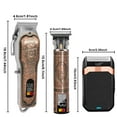 thumbnail image 7 of LQT Hair Clipper for Men Professional Set, Cordless Barber Clippers + Precision T-Outliner + Electric Foil Shaver, 7 Guide Combs, Scissors & Cape, Full Salon Grooming Kit, 7 of 7