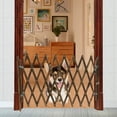 thumbnail image 3 of Flmtop 33-110cm Dogs Wooden Fence Gate Panel Expandable Pet Safety Separation Barrier, 3 of 8