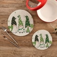 thumbnail image 2 of FREEAMG St. Pat's Lovely Elf Trivet Pot Holder,Round Woven Potholders Set 2PCS-Braided Hot Pads - Coasters - Table Mats for Cooking and Baking209, 2 of 7