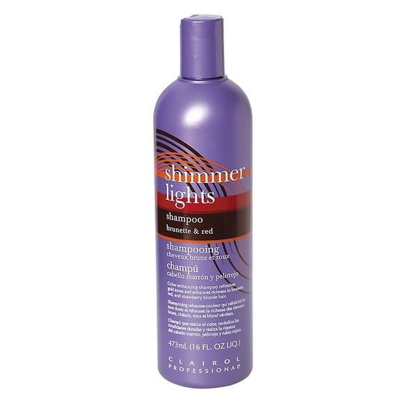 Clairol Professional Shimmer Lights Shampoo Brunette and Red - 16 oz