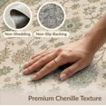 thumbnail image 6 of ODIKA 6'x9' Washable Area Rug Non-Slip, Chair-Friendly, Cream Sage and Floral Elegance Intricate Botanical Motif with Classic Border for Dining Room, Under Table, Office Décor, 6 of 7