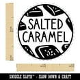 thumbnail image 2 of Salted Caramel Text with Image Flavor Scent Self-Inking Rubber Stamp Ink Stamper - Yellow Ink - Mini 1/2 Inch, 2 of 7