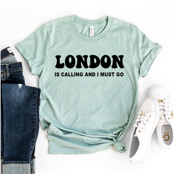 London Is Calling And I Must Go T-shirt Travel Shirt Family Trip Top Gift Traveller Shirts England British Love Vacation