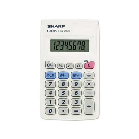 Sharp EL233SB Pocket Calculator, 8-Digit LCD (Best Calculator For Electronics)