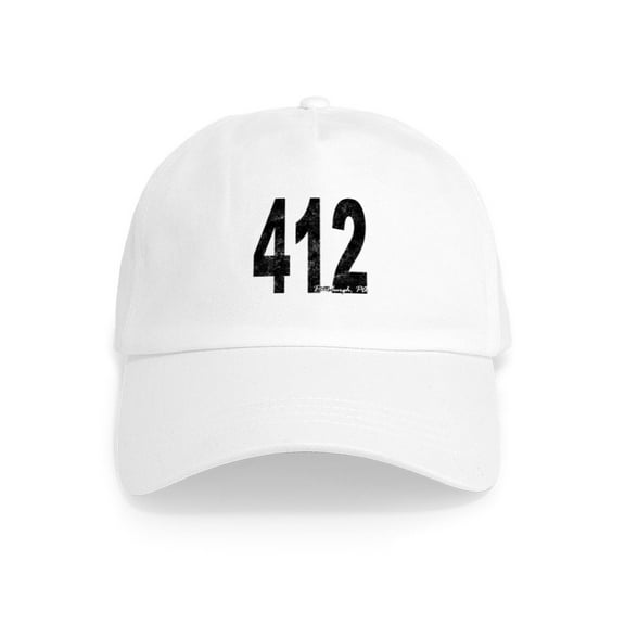CafePress - Distressed Pittsburgh 412 - Adjustable 100% Brushed Unisex Casual Cotton Baseball Cap, Beige, 1