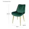 thumbnail image 5 of Set 2 Sillas Comedor Tapizadas Terciopelo Patas Doradas, 5 of 5