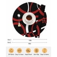 thumbnail image 6 of 13 Inch Round Placemats Set of 4, Red Geometric Non Slip Heat Insulation PP Table Mats, Vintage Abstract Stripes Aesthetic Art Washable Place Mats for Kitchen Dining Party Table Decor, 6 of 7