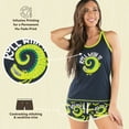 thumbnail image 6 of LazyOne Matching Pajamas for Women, Cute Pajama Shorts and Tank Top Set (Roll With It Alligator, X-Small), 6 of 7