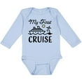 thumbnail image 3 of Inktastic My First Cruise with Cruise Ship and Palm Trees Boys or Girls Long Sleeve Baby Bodysuit, 3 of 5