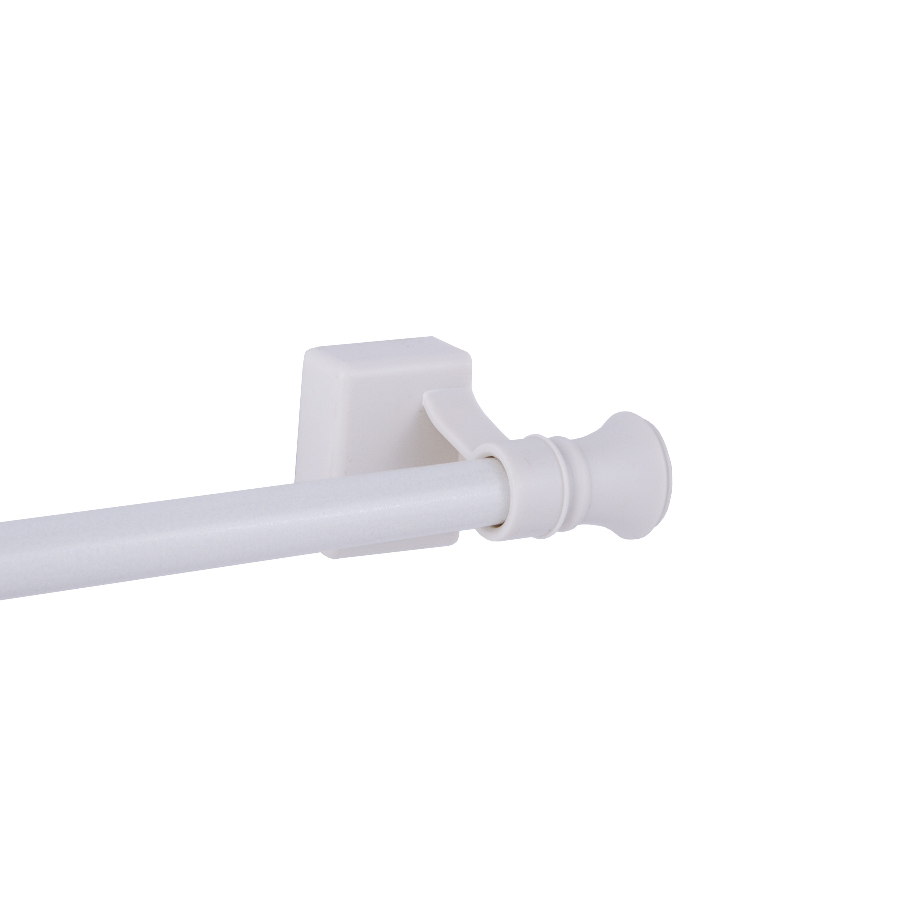 Kenney Cameron Adjustable 7/16" Steel Magnetic Drapery Rod, 16-28" White