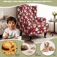 thumbnail image 4 of TSOVTHRID Snowman Music Note Snowflake Pattern Wingback Slipcovers, Removable Non-Slip Covers Arm Chair Cover with Elastic Bottom, Dustproof Furniture Protector for Living Room Christmas Decor, 4 of 7