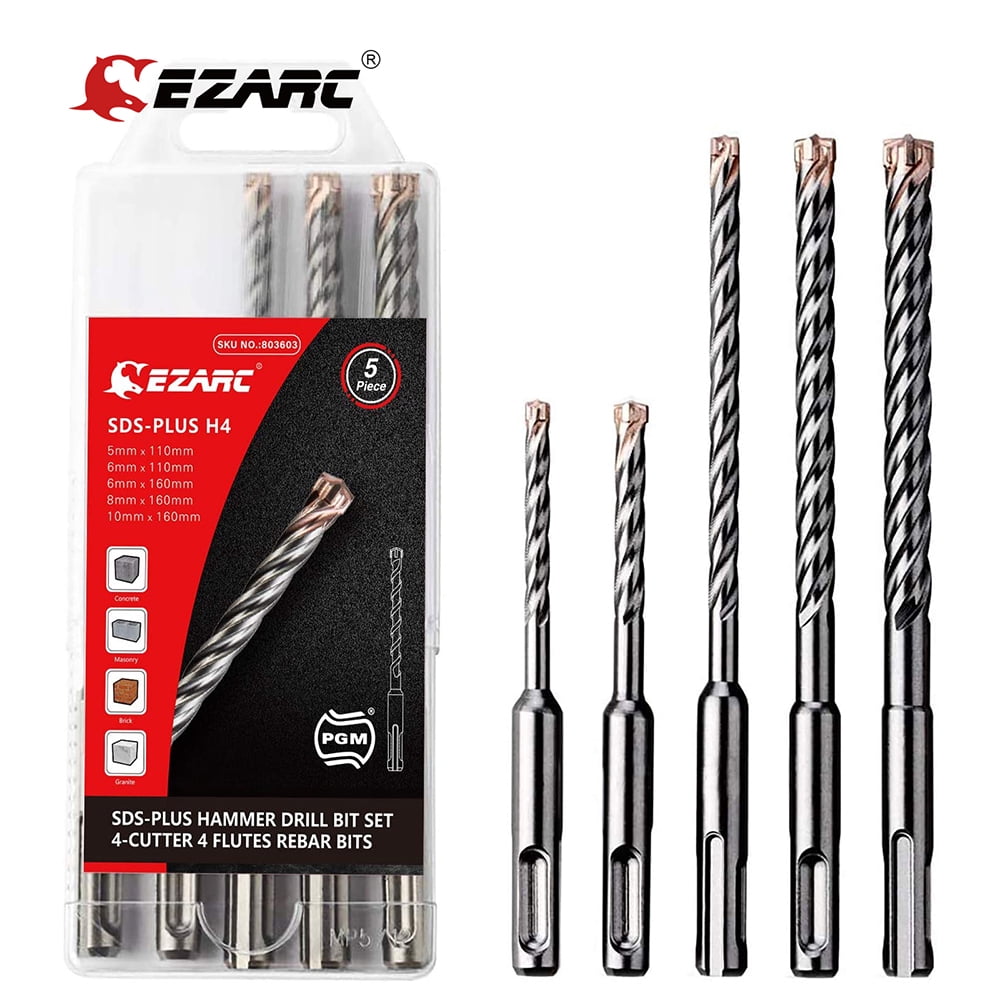 EZARC PGM Masonry Drill Bit Set 5PC SDS 