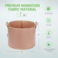 thumbnail image 6 of VIVOSUN 5-Pack 7 Gallon Brown Grow Bag, Fabric Pot with Handles for Vegtables and Plants, 6 of 7