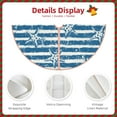 thumbnail image 3 of Rateoe Ocean on Striped Pattern Christmas Tree Skirt with Ties , Christmas Tree Decorations, Farmhouse Christmas Decor Xmas Holiday Decorations-30", 3 of 6