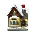 thumbnail image 2 of Christmas Winter Village Houses,LED Lighted DIY Christmas Figurines Christmas Miniature Resin Ornament Christmas Street Lamp Room Decor, 2 of 5