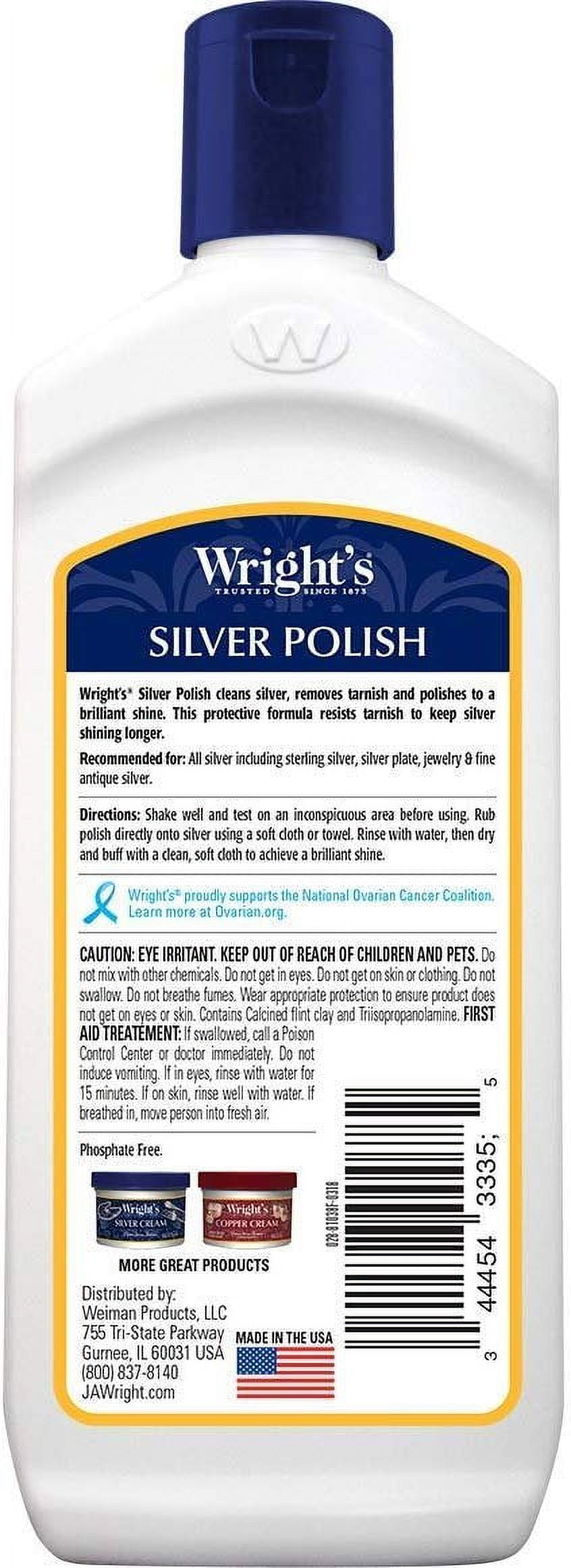 Wrights Silver Polish, Anti-Tarnish - 7 fl oz