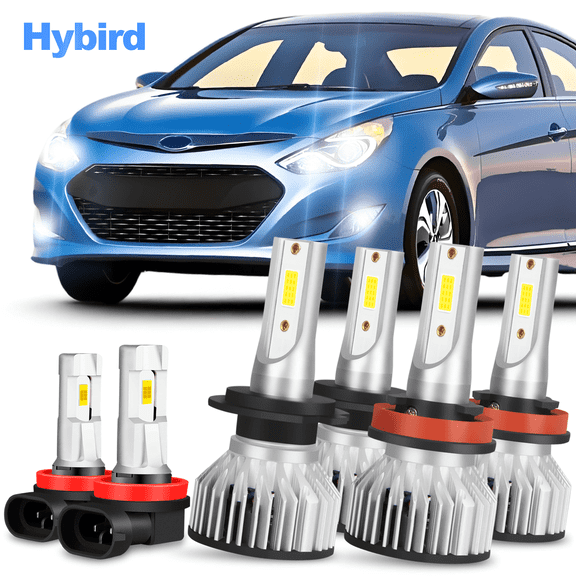 For 2011-2013 Hyundai Sonata Hybird/Premium LED Light Bulbs Headlamp Fog Light Set 6pcs
