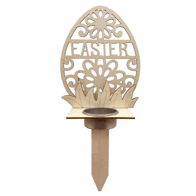 Wosthever Alimentador de animales salvajes bandeja de alimentación de agua de estacas de jardín patrón de Pascua decoración DIY regalos para el Type3 NO3 Wosthever HA028303-08